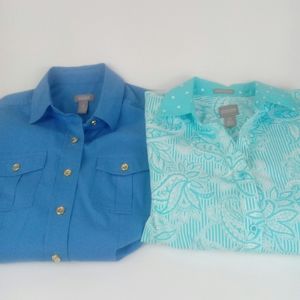 Chico's sz 0 button up tops (2)